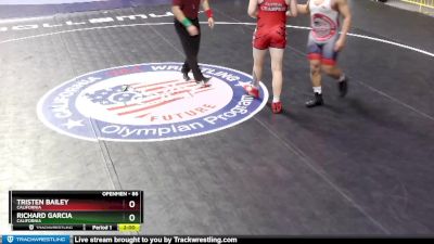 86 lbs Champ. Round 1 - Richard Garcia, California vs Tristen Bailey, California