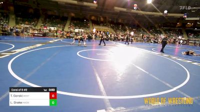 100 lbs Consi Of 8 #2 - Thomas Gorski, Westshore Wrestling Club vs Lucas Drake, Mat Assassins