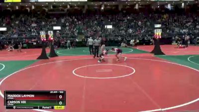 102 lbs Cons. Round 4 - Maddox Laymon, CPWA vs Carson Hix, CPWA