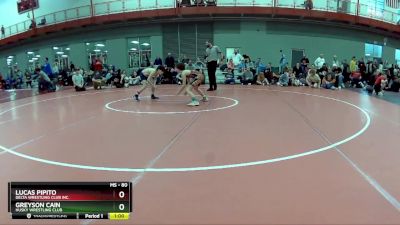 80 lbs Cons. Round 4 - Lucas Pipito, Delta Wrestling Club Inc. vs Greyson Cain, Husky Wrestling Club