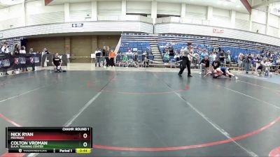 125 lbs Champ. Round 1 - Nick Ryan, Michigan vs Colton Vroman, B.A.M. Training Center