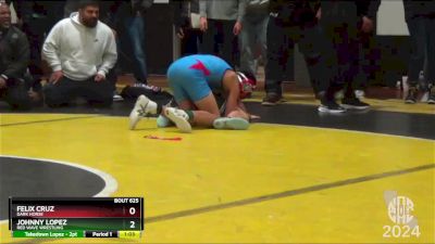 100 lbs Quarterfinal - Johnny Lopez, Red Wave Wrestling vs Felix Cruz, Dark Horse