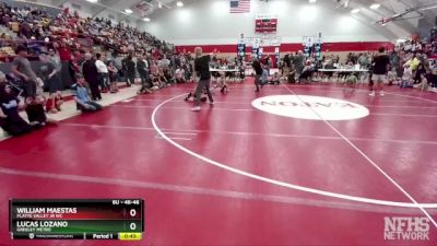 46-46 lbs Round 4 - Lucas Lozano, Greeley Metro vs William Maestas, Platte Valley Jr WC