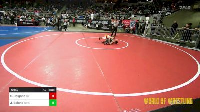 52 lbs Quarterfinal - Cayson Delgado, Tuttle Wrestling vs Jett Boland, Tonkawa Takedown Club