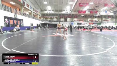 170 lbs Cons. Round 7 - Annabelle Helm, Gannon University vs Love Daley, Sacred Heart