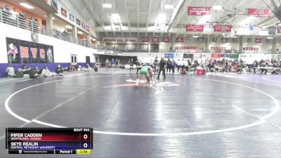 130 lbs 7th Place Match - Skye Realin, Central Methodist University vs Piper Cadden, Unattached- Kansas