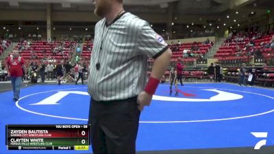 58 lbs Cons. Round 2 - Clayten White, Fergus Falls Wrestling Club vs Zayden Bautista, Garden City Wrestling Club