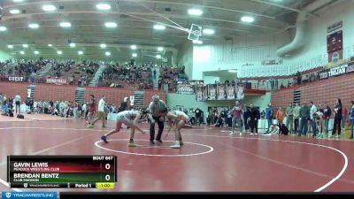 126 lbs Quarterfinal - Gavin Lewis, Peacock Wrestling Club vs Brendan Bentz, Club Madison