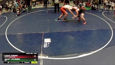 200 lbs Round 4 - Lukas Turner, Uintah Wrestling vs Grady Jacobsen, JWC