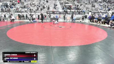 57 lbs Champ. Round 3 - Sierra Chiesa, PA vs Anna DiCugno, WA