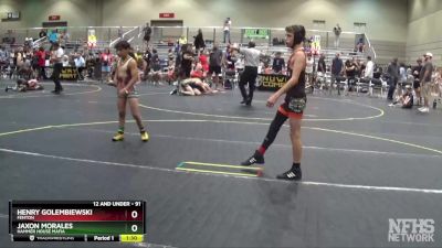 91 lbs Cons. Semi - Jaxon Morales, Hammer House Mafia vs Henry Golembiewski, Fenton