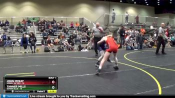 92 lbs Round 1 (4 Team) - Tanner Mills, Dundee Blue vs John McKay, Lowell WC Red