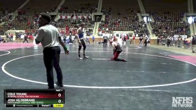 195 lbs Cons. Round 1 - Josh Hildebrand, Montgomery Catholic Prep School vs Cole Young, Alabama School For The Blind