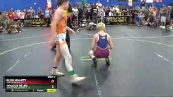 91 lbs Quarterfinals (8 Team) - Maddox Fields, Untouchables Purple vs Rush Jennett, Team Iowa Red