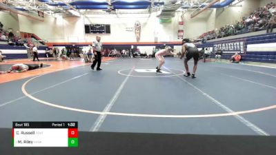 175 lbs Quarterfinal - Marquan Riley, Kankakee vs Cole Russell, Pontiac