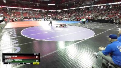 D3-113 lbs Cons. Round 1 - Brody Miess, Riverdale vs Jackson Preston, Pardeeville