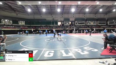 126 lbs Round Of 64 - Eddie Zhang, Saint Sebastian's vs Spencer Reep, Lakeway Christian Academy