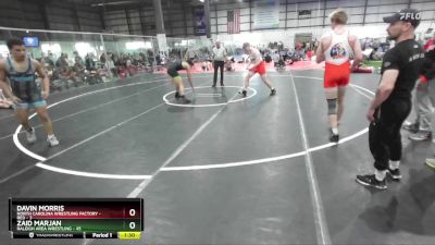 190 lbs Semis (4 Team) - Zaid Marjan, RALEIGH AREA WRESTLING vs Davin Morris, NORTH CAROLINA WRESTLING FACTORY - RED