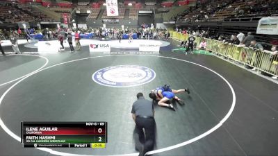 69 lbs Cons. Semi - Ilene Aguilar, California vs Faith Hashmi, So Cal Hammers Wrestling