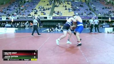 285 lbs Quarters & 1st Wb (16 Team) - Walter West, Luther vs Justin Matson, Dubuque