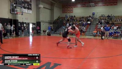 285 lbs Cons. Round 2 - Jasper Dewey, Neosho County Community College vs Gavin Dodge, Northwest Kansas Technical College