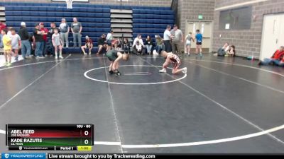 80 lbs Cons. Round 2 - Kade Razutis, Lil Mavs vs Abel Reed, 208 Badgers