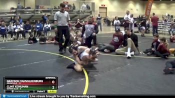 72 lbs Semis (4 Team) - Clint Kohlman, Dundee Blue vs Grayson VanValkenburg, Grandville