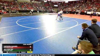 D1-160 lbs Cons. Round 1 - Peyton Fry, Reedsburg Area vs Jackson Hughes, Onalaska/Luther