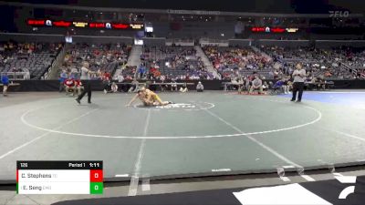 126 lbs 1st Place Match - Evan Seng, Evansville Mater Dei vs Chase Stephens, Tell City