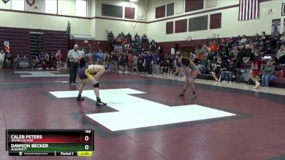 150 lbs Round 1 - Dawson Becker, Alburnett vs Caleb Peters, Waterloo East