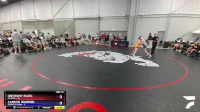 120 lbs Round 1 (8 Team) - Anthony Ruzic, Illinois vs Carson Wagner, Pennsylvania