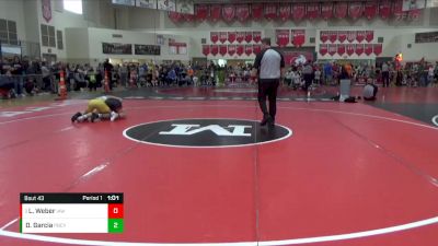 140 lbs Quarterfinal - Liam Weber, Immortal Athletics WC vs Dominic Garcia, Pardeeville Boys Club Youth Wr