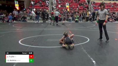 49 lbs Quarterfinal - Sawyer Watkins, Hoxie Kids Wrestling Club vs John Trujillo, Duran Elite