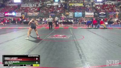 G - 132 lbs Quarterfinal - Lili Schubarth, Simms (Girls) vs Kiera Lackey, Flathead (Kalispell) (Girls)