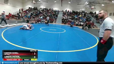 120 lbs Champ. Round 3 - Landon Matson, Thunder Basin High School vs Canyon Schell, Big Piney