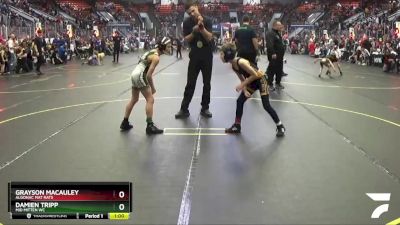 67 lbs Quarterfinal - Grayson Macauley, Algonac Mat Rats vs Damien Tripp, Mid Mitten WC