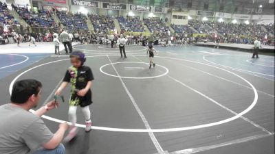 55 lbs Round Of 16 - Jaime Hernandez, Fort Lupton Metro Wrestling vs Alina Abeyta, SLV Elite