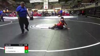 126 lbs Cons. Round 6 - Aydan Ducharme, Vacaville High School Wrestling vs Carlos Vazquez, De La Salle High School Wrestling