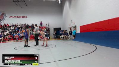 120 lbs Quarterfinal - Kelton Threatt, Desoto Central High School vs Gage Hitt, Lewisburg