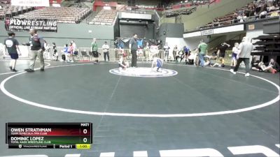 63 lbs Cons. Round 3 - Dominic Lopez, Total Kaos Wrestling Club vs Owen Strathman, Team Temecula /Pin Club