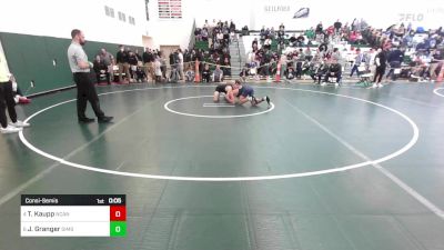 132 lbs Consolation - Trey Kaupp, New Canaan vs John Granger, Simsbury