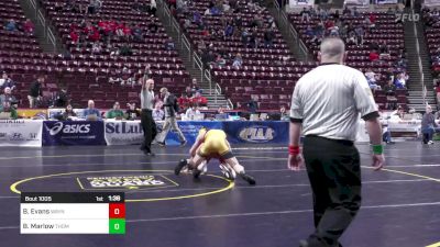 160 lbs Round Of 16 - Brock Evans, Waynesburg vs Bode Marlow, Thomas Jefferson