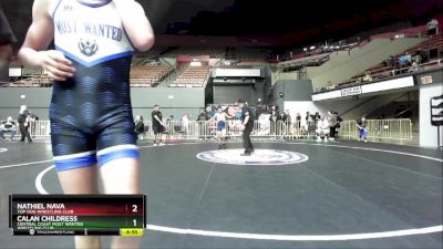 102 lbs Quarterfinal - Nathiel Nava, Top Dog Wrestling Club vs Calan Childress, Central Coast Most Wanted Wrestling Club