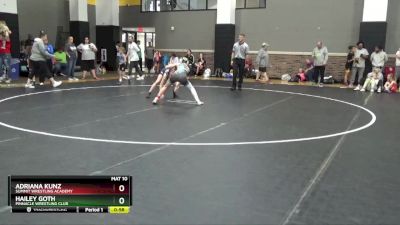 98 lbs Round 4 - Adriana Kunz, Summit Wrestling Academy vs Hailey Goth, Pinnacle Wrestling Club