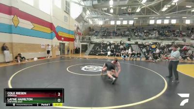 138 lbs Cons. Round 3 - Layne Hamilton, Cheyenne East vs Cole Riesen, Sheridan