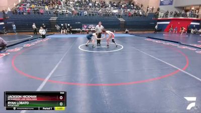 144 lbs Cons. Round 3 - Ryan Lobato, Wylie East vs Jackson Hickman, Richardson Lake Highlands