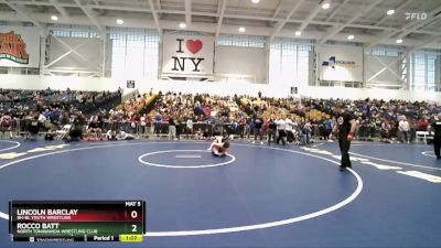 106 lbs Champ. Round 2 - Rocco Batt, North Tonawanda Wrestling Club vs Lincoln Barclay, BH-BL Youth Wrestling