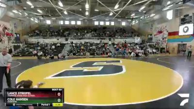 145 lbs Quarterfinal - Lance Streifel, Thunder Basin High School vs Cole Hansen, Sheridan