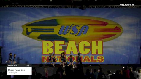 Cheer Force One - CF1 Stingers [2022 Tiny--Div 2 Day 1] 2022 WSA Beach Nationals