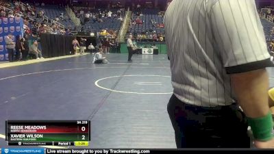 3A 215 lbs Semifinal - Xavier Wilson, Eastern Guilford vs Reese Meadows, North Henderson